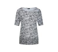 Jersey-Shirt mit Blumenprint weiß 25