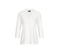 Kurzarmshirt GOLDNER "Kurzgröße Elegantes Basic-Shirt mit V-Ausschnitt", Damen, Gr. 25, weiß (cremeweiß), Obermaterial: 100% Baumwolle CO., Modisch, V-Ausschnitt, Shirts, V-Ausschnitt (58897110-25) cr