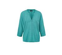 Kurzarmshirt GOLDNER "Kurzgröße Shirt in Leinenoptik", Damen, Gr. 21, grün (eukalyptus), Obermaterial: 80% Polyester PES. 20% Viskose CV., Gerade, Shirts, Fledermausärmel (71026636-21) eukalyptus