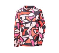Kurzarmshirt GOLDNER "Kurzgröße Sweatshirt", Damen, Gr. 23, schwarz (schwarz, gemustert), Obermaterial: 70% Viskose CV. 25% Polyester PES. 5% Elasthan EL., Gerade, Shirts, Ottomanoptik (44306534-23) s