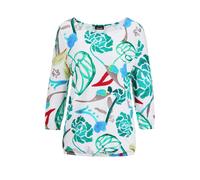 Printshirt mit Alloverdruck weiß 52
