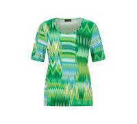 Viskoseshirt mit Zickzackmuster grün 46