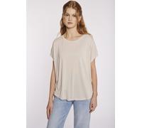 Kurzarmshirt HAILY’S "SS M TP Ju44le", Damen, Gr. S, beige (cream), Jersey, Obermaterial: 75% Modal, 25% Polyester, unifarben, figurumspielend Po-bedeckend, Rundhals, Shirts (95776010-S) cream