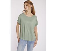 Kurzarmshirt HAILY’S "SS M TP Ju44le", Damen, Gr. XS, grün (sage grün), Jersey, Obermaterial: 75% Modal, 25% Polyester, unifarben, figurumspielend Po-bedeckend, Rundhals, Shirts Kurzarmshirt (22901431