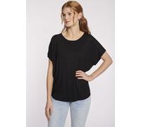 Kurzarmshirt HAILY’S "SS M TP Ju44le", Damen, Gr. XXL, schwarz, Jersey, Obermaterial: 75% Modal, 25% Polyester, unifarben, figurumspielend Po-bedeckend, Rundhals, Shirts (57947538-XXL) schwarz