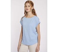 Kurzarmshirt HAILY’S "SS P TP Le44a", Damen, Gr. XS (34), blau (pearl blau), Jersey, Obermaterial: 98% Polyester, 2% Elasthan, unifarben, normal, Rundhals, Shirts Kurzarmshirt (68758740-XS)