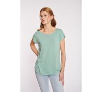 Kurzarmshirt HAILY’S "SS V TP Em44ma", Damen, Gr. M (38), grün (sage grün), Jersey, Obermaterial: 95% Viskose, 5% Elasthan, unifarben, hüftbedeckend, Rundhals, Shirts Kurzarmshirt (64224803-M)