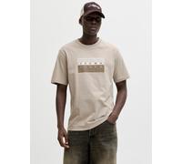 Jack & Jones Herren T-shirt Mann Jcofusion Punkte Druck Ss Crew Sn Grau S