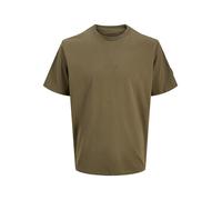 Kurzarmshirt JACK & JONES "JCOPOINT BADGE TEE SS CREW NECK", Jungen, Gr. L, grape leaf detail:jj, Jersey, Obermaterial: 100% Baumwolle, unifarben, relaxed fit, Rundhals, Shirts (47522522-L) grape leaf