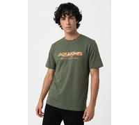 Kurzarmshirt JACK & JONES "JJALVIS TEE SS CREW NECK 3PK MP", Herren, Gr. L, grün (kombu grün pack:big with navyblazer, schwarz), Jersey, Obermaterial: 100% Baumwolle, bedruckt, normal, Rundhals, Shirt