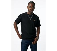 Kurzarmshirt JACK & JONES "JJDAYTONA TEE SS CREW NECK SN", Jungen, Gr. XS, schwarz, Jersey, Obermaterial: 58% Polyester, 40% Baumwolle, 2% Elasthan, unifarben, normal, Rundhals, Shirts (59723717-XS) s