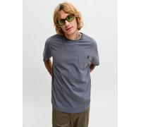 Kurzarmshirt JACK & JONES "JJEDOVER SLUB TEE SS NOOS", Herren, Gr. S, turbulence, Jersey, Obermaterial: 95% Baumwolle, 5% Elasthan, unifarben, relaxed fit normal, Rundhals, Shirts, Baumwollmischung, r