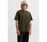 Kurzarmshirt JACK & JONES "JJEDOVER SLUB TEE SS NOOS", Herren, Gr. XS, rosin, Jersey, Obermaterial: 95% Baumwolle, 5% Elasthan, unifarben, relaxed fit normal, Rundhals, Shirts, Baumwollmischung, relax