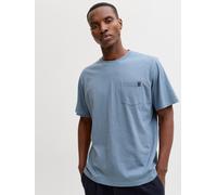 Kurzarmshirt JACK & JONES "JJEDOVER SLUB TEE SS NOOS", Jungen, Gr. M, blau mirage, Jersey, Obermaterial: 95% Baumwolle, 5% Elasthan, unifarben, relaxed fit normal, Rundhals, Shirts, Baumwollmischung,