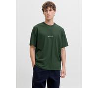 Kurzarmshirt JACK & JONES "JORNORREBRO EMB TEE SS CREW NECK NOOS", Herren, Gr. XL, sycamore, Jersey, Obermaterial: 100% Baumwolle, bedruckt, relaxed fit normal, Rundhals, gerader Abschluss, Shirts, mi