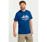 Kurzarmshirt JACK WOLFSKIN "CAREFREE T M", Herren, Gr. XXXL (60), jw, blauorchid, Obermaterial: 100% BAUMWOLLE, Shirts Kurzarmshirt (30849611-XXXL)