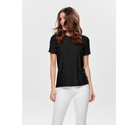 Kurzarmshirt JDY "JDYCATHINKA S/S TAG TOP JRS NOOS", Damen, Gr. XL (42), schwarz, Single Jersey, Obermaterial: 92% Polyester, 8% Elasthan, unifarben, regular fit normal, Rundhals, Shirts Kurzarmshirt