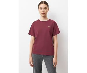 Kurzarmshirt JDY "JDYPISA S/S PRINT TOP JRS NOOS", Damen, Gr. M, gold (cabernet detail:gold heart), Jersey, Obermaterial: 100% Baumwolle, bedruckt, regular fit normal, Rundhals, Shirts, Baumwolle, reg