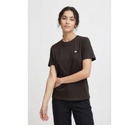 Kurzarmshirt JDY "JDYPISA S/S PRINT TOP JRS NOOS", Damen, Gr. XS, beige (chocolate torte), Jersey, Obermaterial: 100% Baumwolle, bedruckt, regular fit normal, Rundhals, Shirts, Baumwolle, regular fit
