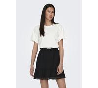 Kurzarmshirt JDY "JDYPISA S/S T-SHIRT JRS NOOS", Damen, Gr. S, weiß (cloud dancer), Single Jersey, Obermaterial: 100% Baumwolle, regular fit hüftlang, Rundhals, Shirts Kurzarmshirt (77677930-S)