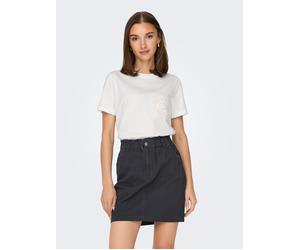 Kurzarmshirt JDY "JDYSELMA S/S CROCHET POCKET TOP JRS NOOS", Damen, Gr. S, weiß (cloud dancer), Jersey, Obermaterial: 100% Baumwolle, unifarben, regular fit normal, Rundhals, Shirts (85966644-S) cloud