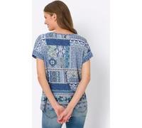 Kurzarmshirt jeansblau-bleu-bedruckt 40