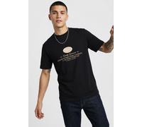 Kurzarmshirt "JORGREENE BRANDING TEE SS CN PLS", Jungen, Gr. 5XL, schwarz, Jersey, Obermaterial: 100% Baumwolle, JACK & JONES PLUSSIZE, bedruckt, normal, Rundhals, Shirts (24248206-5XL) schwarz
