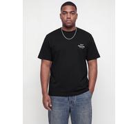 Kurzarmshirt "JORNORREBRO TYPO TEE SS CREW NECK PLS", Herren, Gr. 3XL, schwarz print:aw 26, Jersey, Obermaterial: 100% Baumwolle, JACK & JONES PLUSSIZE, bedruckt, regular fit normal, Rundhals, gerader