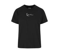 Kurzarmshirt KARL KANI "Karl Kani Damen ESSKKW-T02BLK Small Signature Tee", Damen, Gr. M, schwarz, 100% Baumwolle, unifarben, normal, Rundhals, Shirts (22052656-M) schwarz