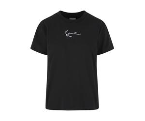 Kurzarmshirt KARL KANI "Karl Kani Damen ESSKKW-T02BLK Small Signature Tee", Damen, Gr. S, schwarz, 100% Baumwolle, unifarben, normal, Rundhals, Shirts (22052656-S) schwarz