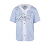 Kurzarmshirt KARL KANI "Karl Kani Herren", Herren, Gr. L, blau (light blau, weiß), 100% Polyester, normal, Rundhals, Shirts (91410810-L) light blau, weiß