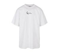 Kurzarmshirt KARL KANI "Karl Kani Herren KKMQ12002 SMALL SIGNATURE TEE WHT", Herren, Gr. XXL, weiß, 100% Baumwolle, bedruckt, normal, Rundhals, Shirts Kurzarmshirt (72721014-XXL)
