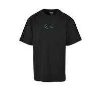 Kurzarmshirt KARL KANI "Karl Kani Herren Small Signature Green Logo Tee black", Herren, Gr. S, schwarz, 100% Baumwolle, bedruckt, oversize, Rundhals, Shirts (58601628-S) schwarz