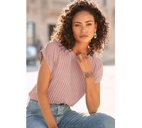 LASCANA Kurzarmshirt Damen mauve Gr.44/46