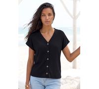T-Shirt LASCANA Gr. 36/38, schwarz Damen Shirts (96024802-36) schwarz
