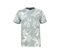 Kurzarmshirt LERROS, Herren, Gr. 3XL, storm grau, Jersey, Obermaterial: 100% Baumwolle, bedruckt, normal hüftbedeckend, Rundhals, Shirts Kurzarmshirt, mit floralem Allover-Print (88484203-XXXL)