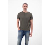 LERROS Serafino Shirt mit Rundhalsausschnitt und Knopfleiste - Basalt Grey L