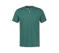 LERROS Serafino Shirt mit Rundhalsausschnitt und Knopfleiste - Soft Teal L