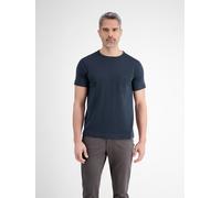 Kurzarmshirt LERROS, Herren, Gr. M, blau (classic navy), Feinstrick, Obermaterial: 100% Baumwolle, unifarben, normal, Rundhals, angesetztes Bündchen, Shirts Kurzarmshirt, in Feinstrick (13588238-M)