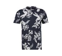 Kurzarmshirt LERROS, Herren, Gr. S, classic navy, Jersey, Obermaterial: 100% Baumwolle, bedruckt, normal hüftbedeckend, Rundhals, Shirts Kurzarmshirt, mit floralem Allover-Print (53892512-S)