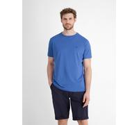 Kurzarmshirt LERROS, Herren, Gr. XL, blau (cobalt blau), Obermaterial: 100% Baumwolle, regular fit, Rundhals, Shirts, mit Logostickerei auf der Brust (45203421-XL) cobalt blau