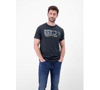 Kurzarmshirt LERROS, Herren, Gr. XL, schwarz (classic navy), Jersey, Obermaterial: 100% Baumwolle, bedruckt, normal hüftbedeckend, Rundhals, Shirts, mit Print (28628643-XL) classic navy