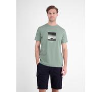 Kurzarmshirt LERROS, Herren, Gr. XXL, bay grün, Single Jersey, Obermaterial: 100% Baumwolle, bedruckt, regular fit hüftbedeckend, Rundhals, abgesteppte Kante, Shirts, Sommershirt mit Print (97871568-X