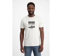 Kurzarmshirt LERROS, Herren, Gr. XXL, broken weiß, Single Jersey, Obermaterial: 100% Baumwolle, bedruckt, regular fit hüftbedeckend, Rundhals, abgesteppte Kante, Shirts, Sommershirt mit Print (2178464
