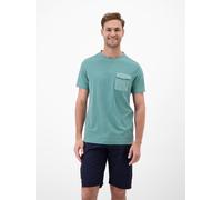 Kurzarmshirt LERROS, Jungen, Gr. XL, soft teal, Jersey, Obermaterial: 100% Baumwolle, unifarben, normal hüftbedeckend, Rundhals, Shirts, mit aufgesetzter Brusttasche (69158123-XL) soft teal