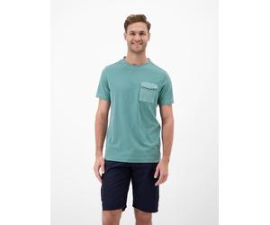 Kurzarmshirt LERROS, Jungen, Gr. XL, soft teal, Jersey, Obermaterial: 100% Baumwolle, unifarben, normal hüftbedeckend, Rundhals, Shirts, mit aufgesetzter Brusttasche (69158123-XL) soft teal