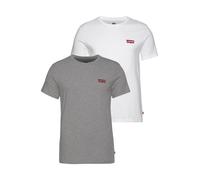 Kurzarmshirt LEVI'S, Herren, Gr. XL, grau (grau heather), Jersey, Obermaterial: 100% Baumwolle, meliert, unifarben, slim fit hüftbedeckend, Rundhals, eingesetzt abgesteppt, Shirts Kurzarmshirt, mit Le