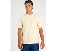 Kurzarmshirt LINDBERGH, Damen, Gr. M, sandweiß, Jersey, Obermaterial: 100% Baumwolle, bedruckt, unifarben, regular fit hüftbedeckend, Rundhals, Shirts, mit Lindbergh-Pressung (87361060-M) sandweiß