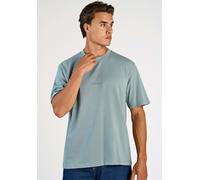 Kurzarmshirt LINDBERGH, Damen, Gr. XL, dk aqua, Jersey, Obermaterial: 100% Baumwolle, bedruckt, unifarben, regular fit hüftbedeckend, Rundhals, Shirts, mit Lindbergh-Pressung (76911032-XL) dk aqua