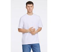 Kurzarmshirt LINDBERGH "T-Shirt (Kurzarm) Oversize Fit", Herren, Gr. L, weiß, Obermaterial: 100% Baumwolle, unifarben, oversize, Rundhals, Shirts (22396764-L) weiß